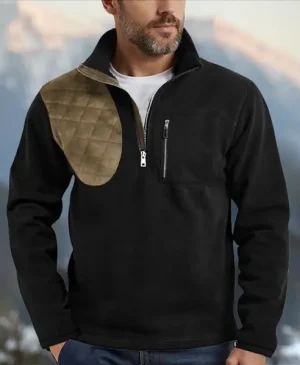 Warmes Outdoor-Pullover-Sweatshirt mit Stehkragen